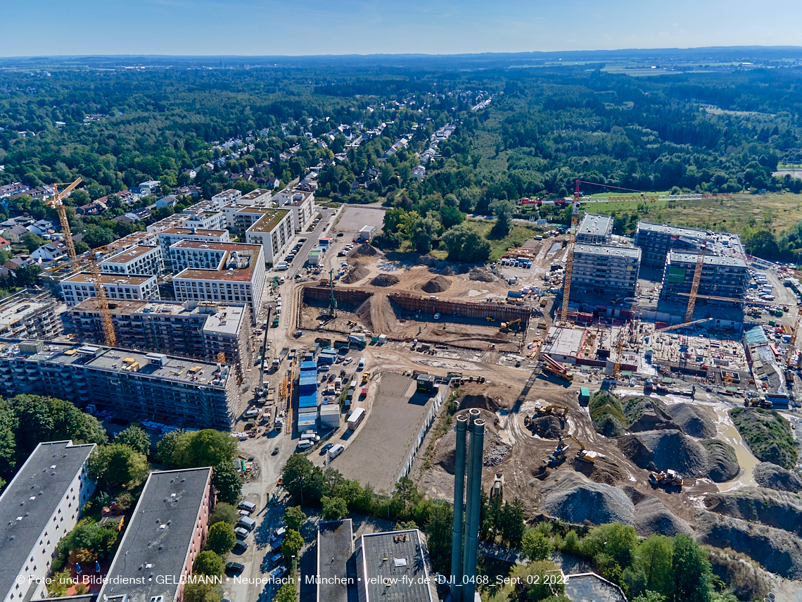 02.09.2022 - Baustelle Alexisquartier und Pandion Verde in Neuperlach